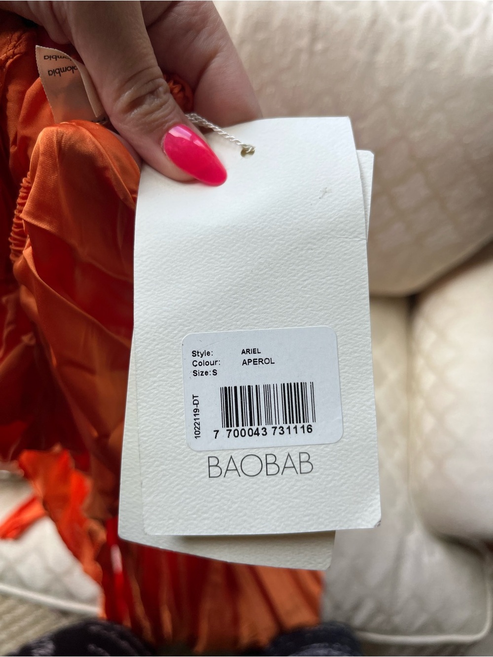 Baobab Collection Ariel Maxi Dress in Aperol Orange